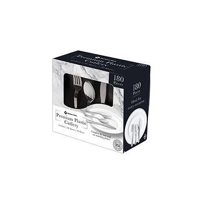 Member's Mark Premium Silver-Look Cutlery Combo (180 Count) - Bellso
